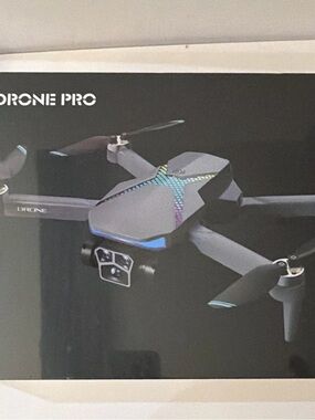 Drone Pro Foldable Camera Drone in Matte Black with Iridescent Accent